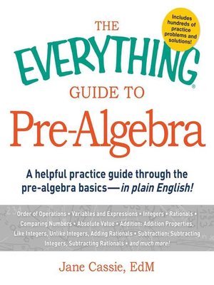 cover image of The Everything Guide to Pre-Algebra